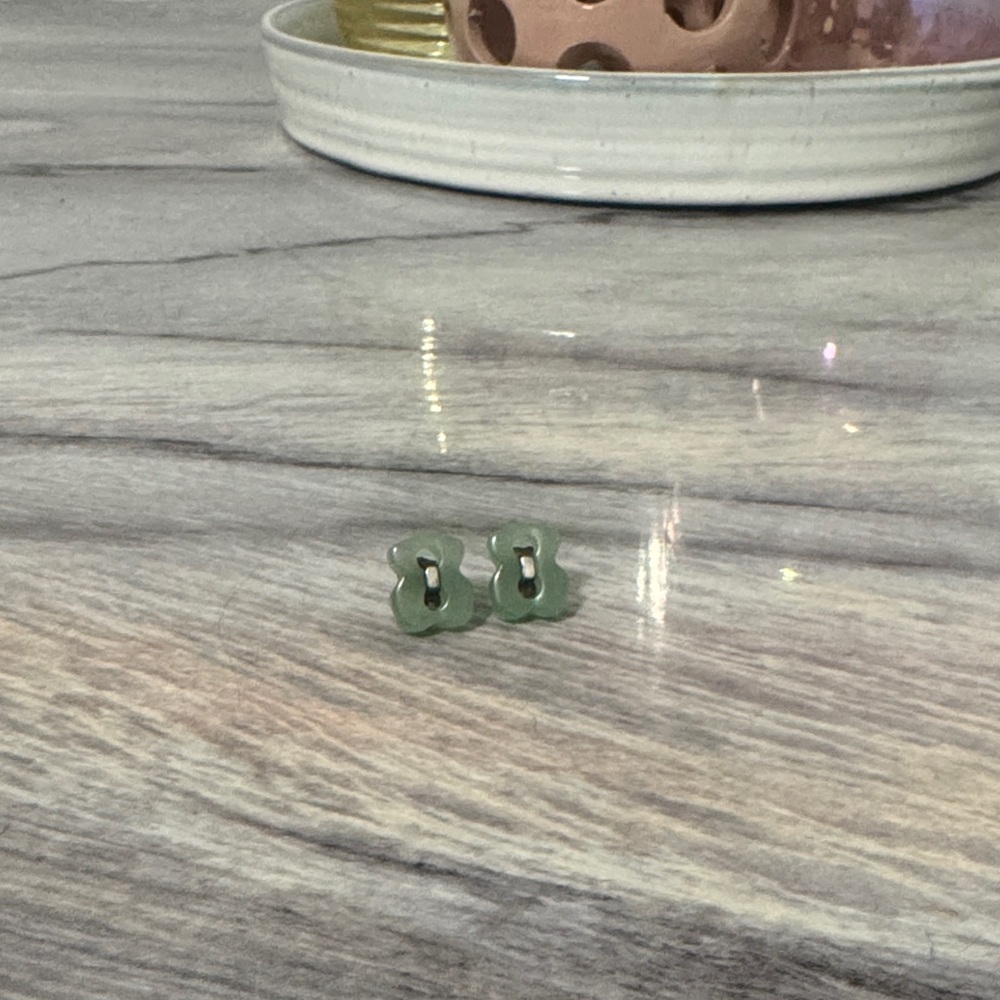 Tous Jade Green Stud Earrings